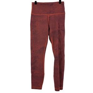 Lululemon Wunder Train High-Rise Tight 25" Orange Print Women 6 Everlux Active‎